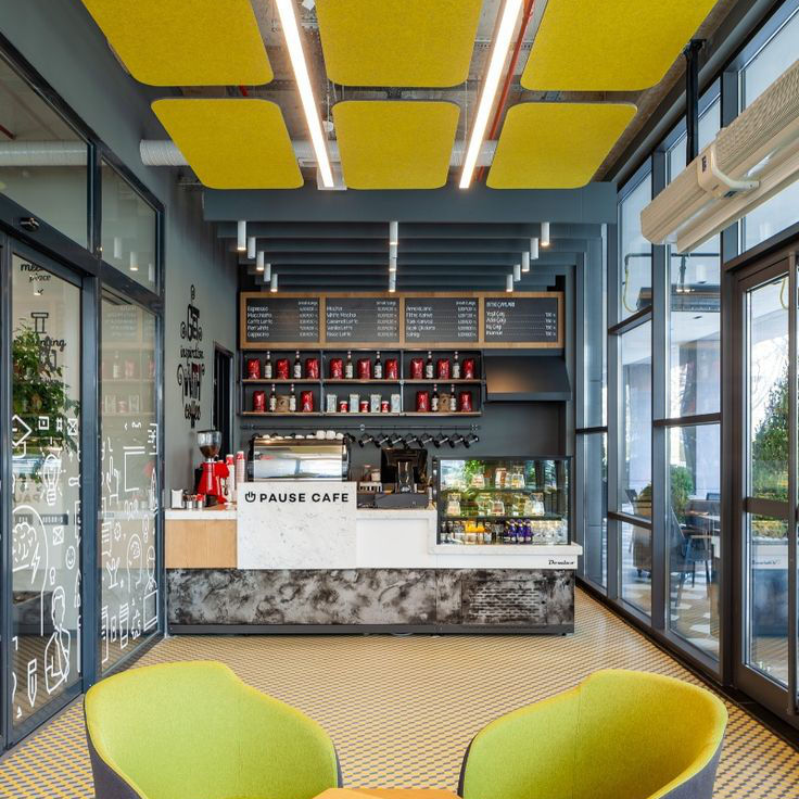 Polyester fiber ceiling panels